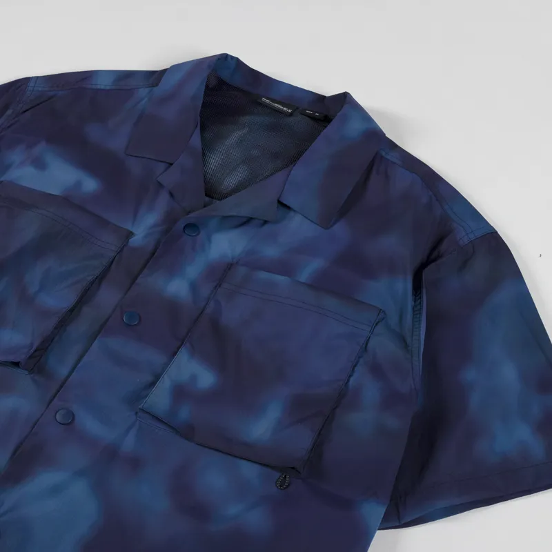 Wild Things Short Sleeve Camp Shirt Nature Mosaic Blue-1