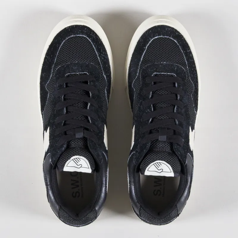 Stepney Workers Club Pearl S-Strike Raw Suede Shoes Mix Black-1