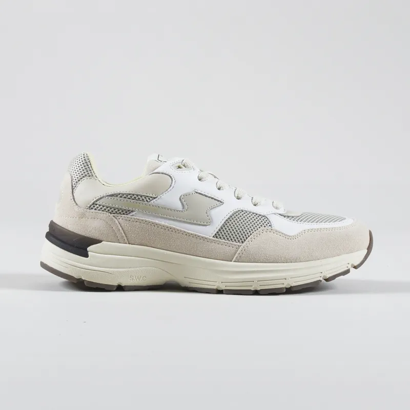 Stepney Workers Club Amiel S-Strike Shoes Suede Mix White Ecru-4
