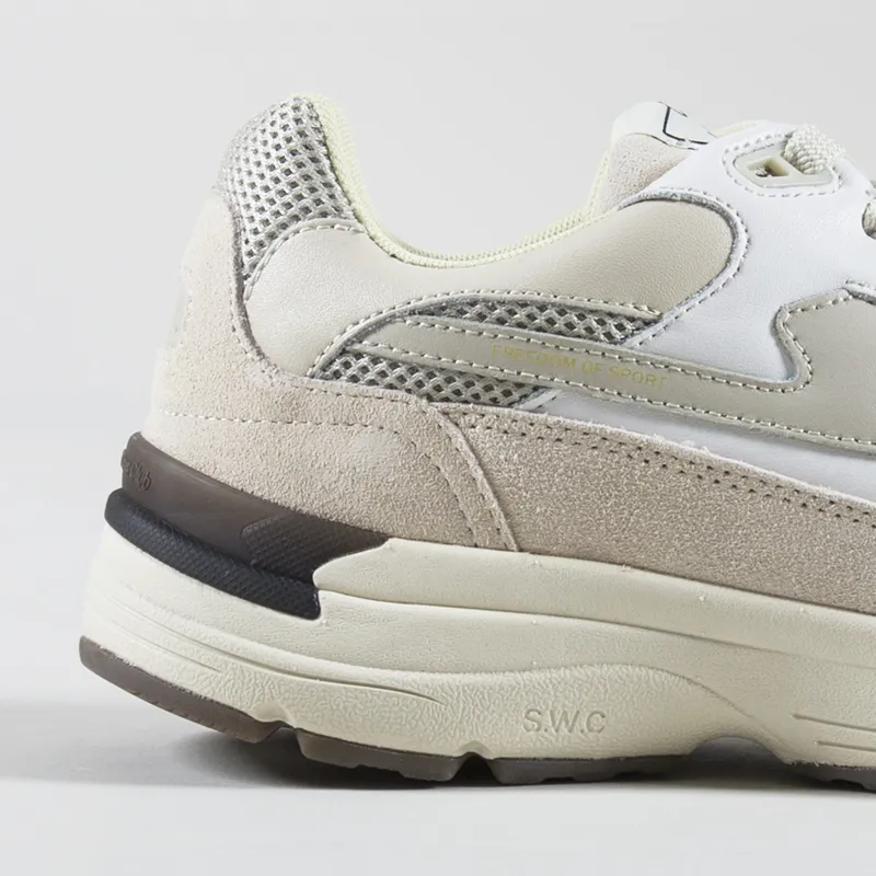 Stepney Workers Club Amiel S-Strike Shoes Suede Mix White Ecru-5