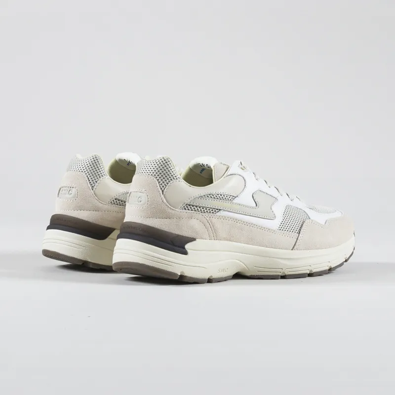 Stepney Workers Club Amiel S-Strike Shoes Suede Mix White Ecru-3