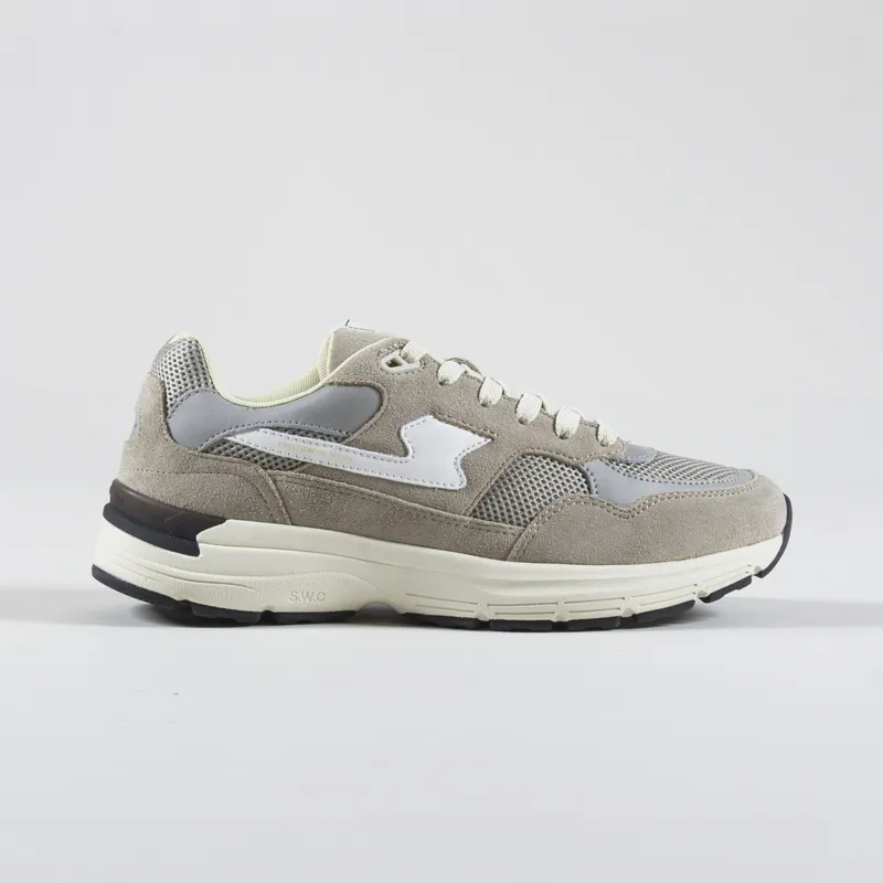 Stepney Workers Club Amiel S-Strike Shoes Suede Mix Light Grey-4