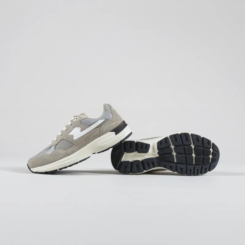 Stepney Workers Club Amiel S-Strike Shoes Suede Mix Light Grey-2