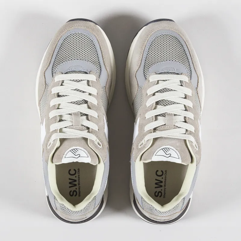 Stepney Workers Club Amiel S-Strike Shoes Suede Mix Light Grey-1
